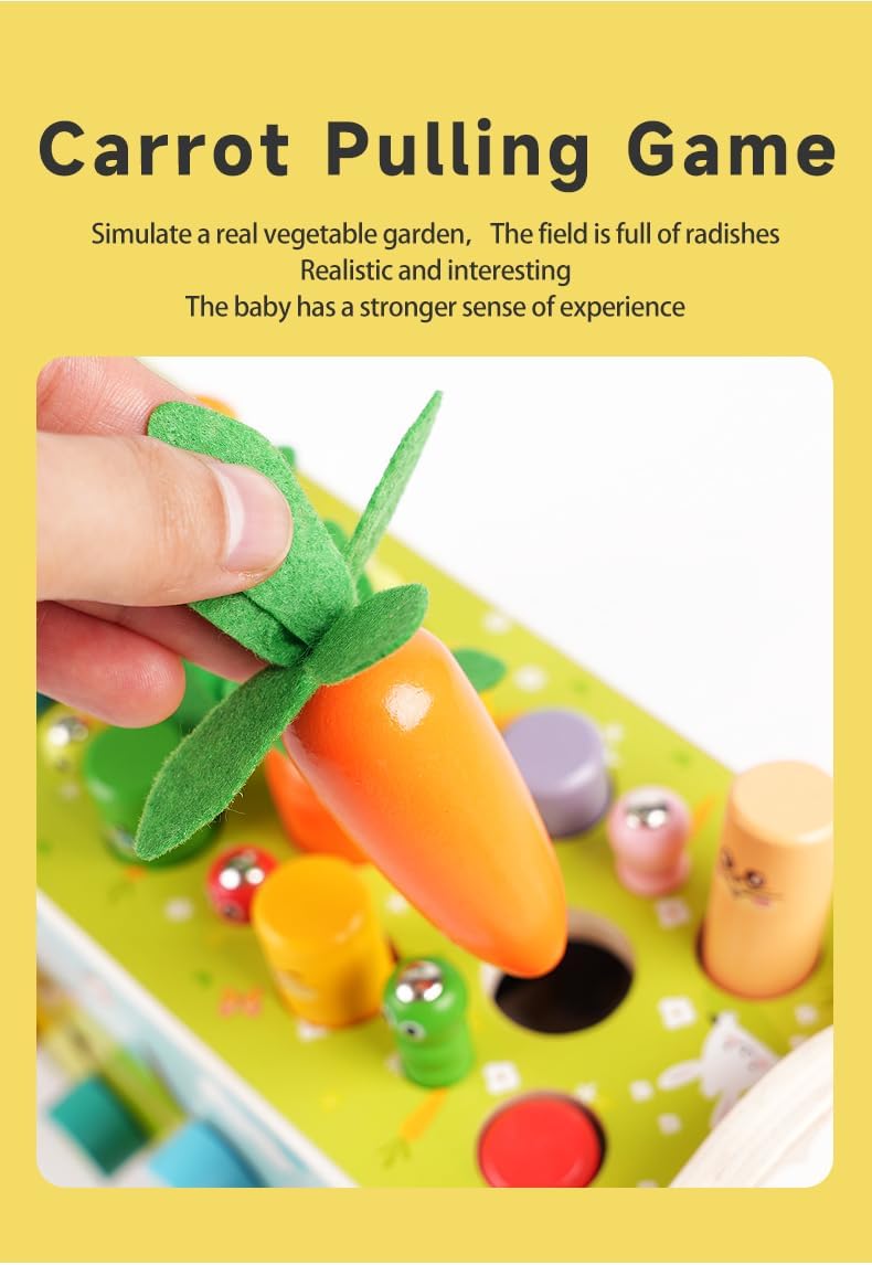 Juguetes Montessori para niños de 1 año, (8 en 1), juguete de madera para golpear martillos, juego de golpe a topos para niños pequeños, juego de