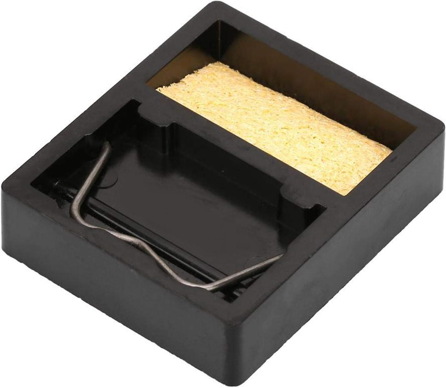 HWY-001 Mini soporte de hierro eléctrico con esponja limpiadora de puntas 1,112.0 F resistente a altas temperaturas para soldar, ensamblar y