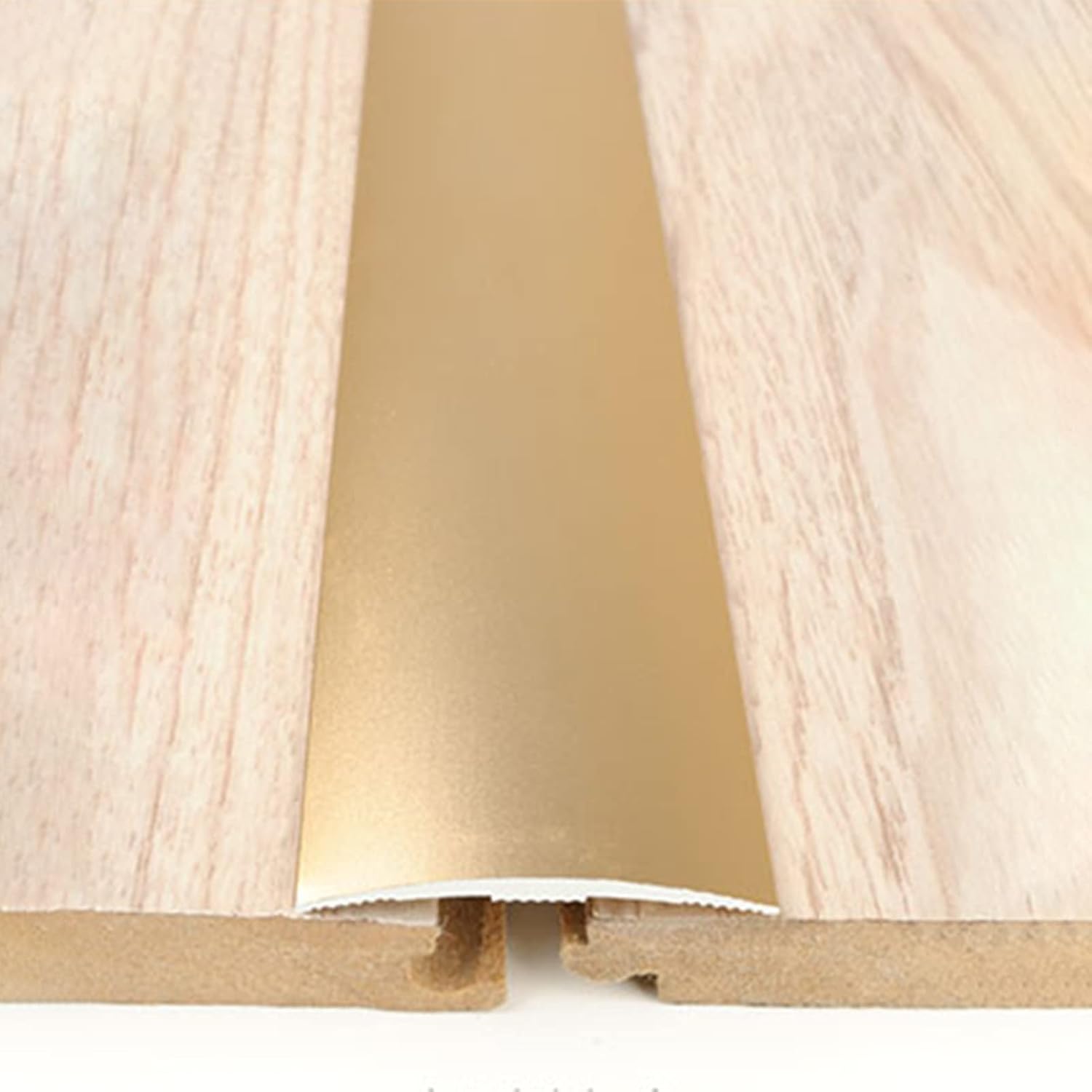 Tira de umbral plano para sillín de pelar y pegar, tiras de transición de aluminio de 1.6 in de ancho, de madera a azulejo, piso a laminado (color