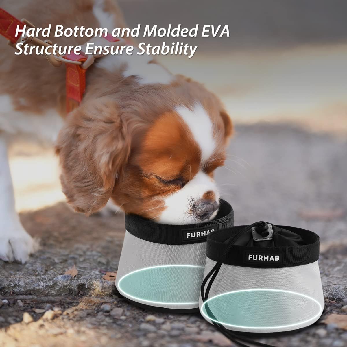 Cuenco plegable para perros, 6 tazas plegables para agua para perros para viajes al aire libre, camping, caminar, tazón grande plegable para