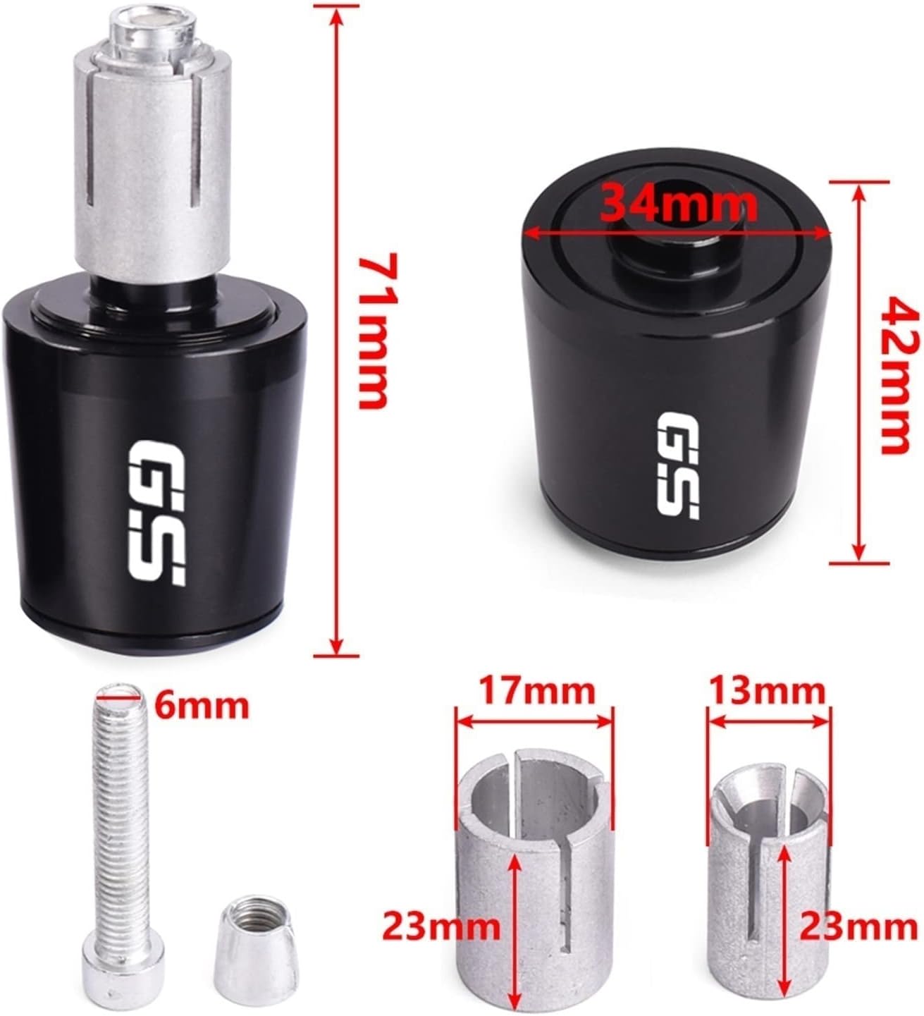 Mango cómodo Accesorios de motocicleta Racing Manillar Grip extremos tapones para BMW Adventure F750GS F850GS R 1200 GS LC R1250GS GSA F800GS