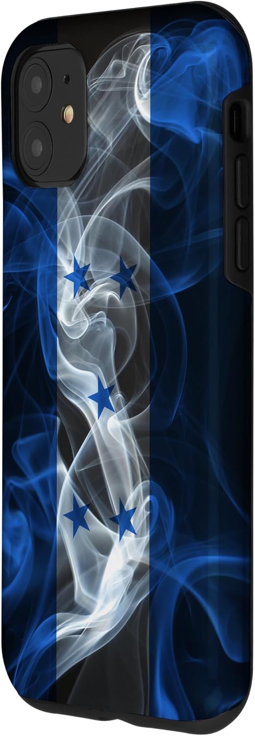 iPhone 11 Smoky Honduras Flag – Funda de orgullo hondureño estilo humo