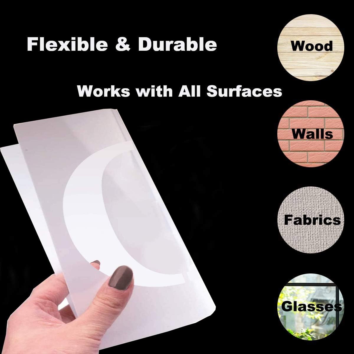 12×12 inch Letter Stencils Set, 26Pcs Plastic Reusable Scale Spraying Alphabet Stencils Learning Templates for Painting on Wood Wall Home Decor,DIY