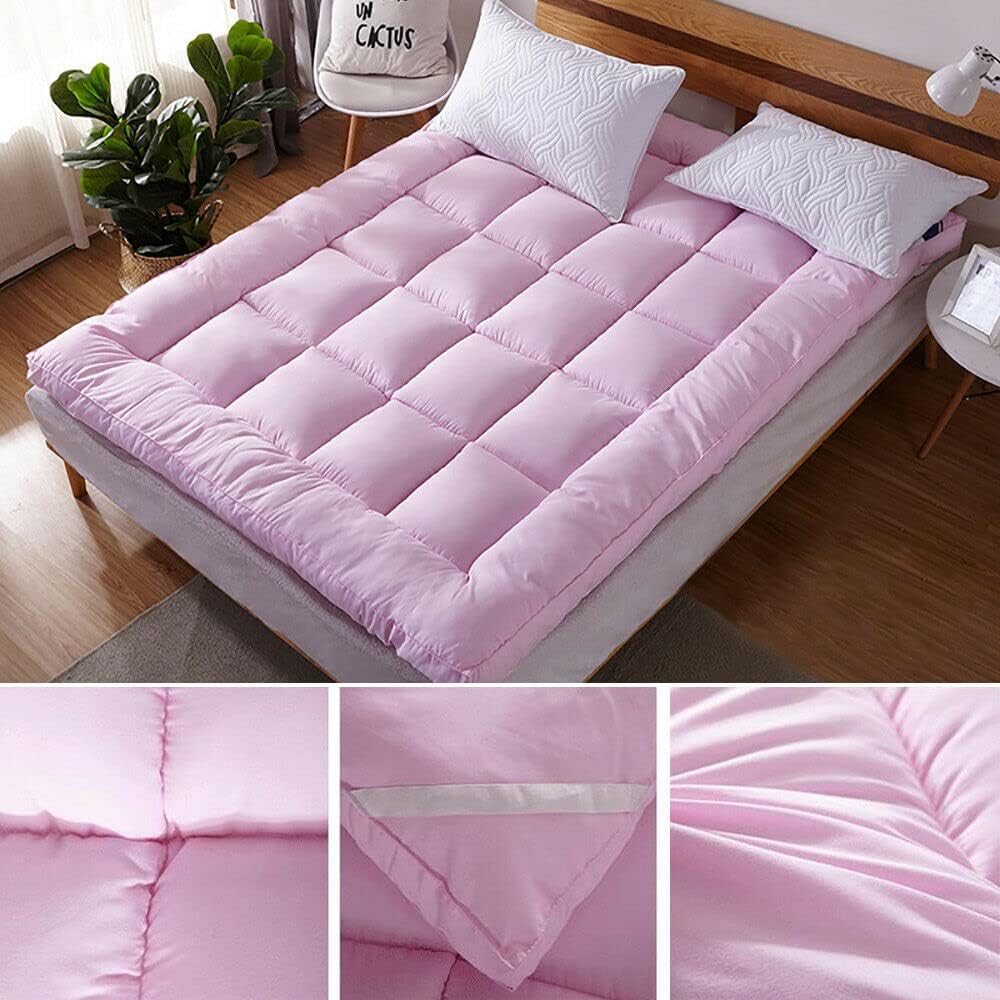 Funda acolchada para colchón tamaño King, funda de colchón con parte superior de almohada, protector de colchón de algodón con bolsillo profundo