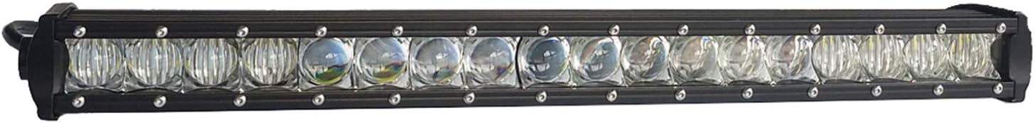 AngelMa – Barra de luz LED curvada de una sola fila de 90 W, 20 pulgadas, 21 pulgadas, 5D Cree 5 W, luz LED de conducción todoterreno para