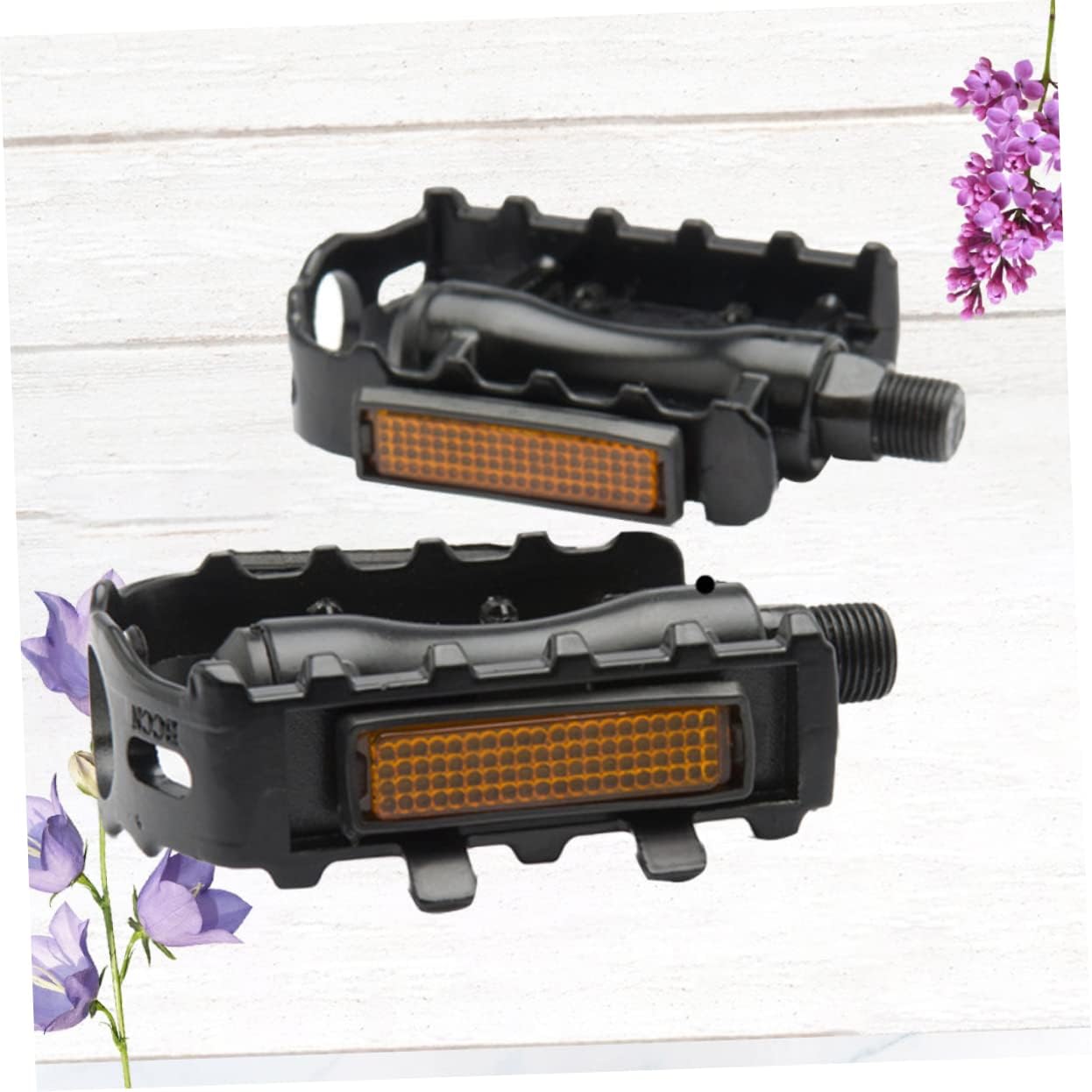 Kisangel 1 par de tacos negros MTB Pedales Bling Accesorios Ciclismo Pedales de Bicicleta de Montaña Pedal Reposapiés Pedal de Plataforma Pedal