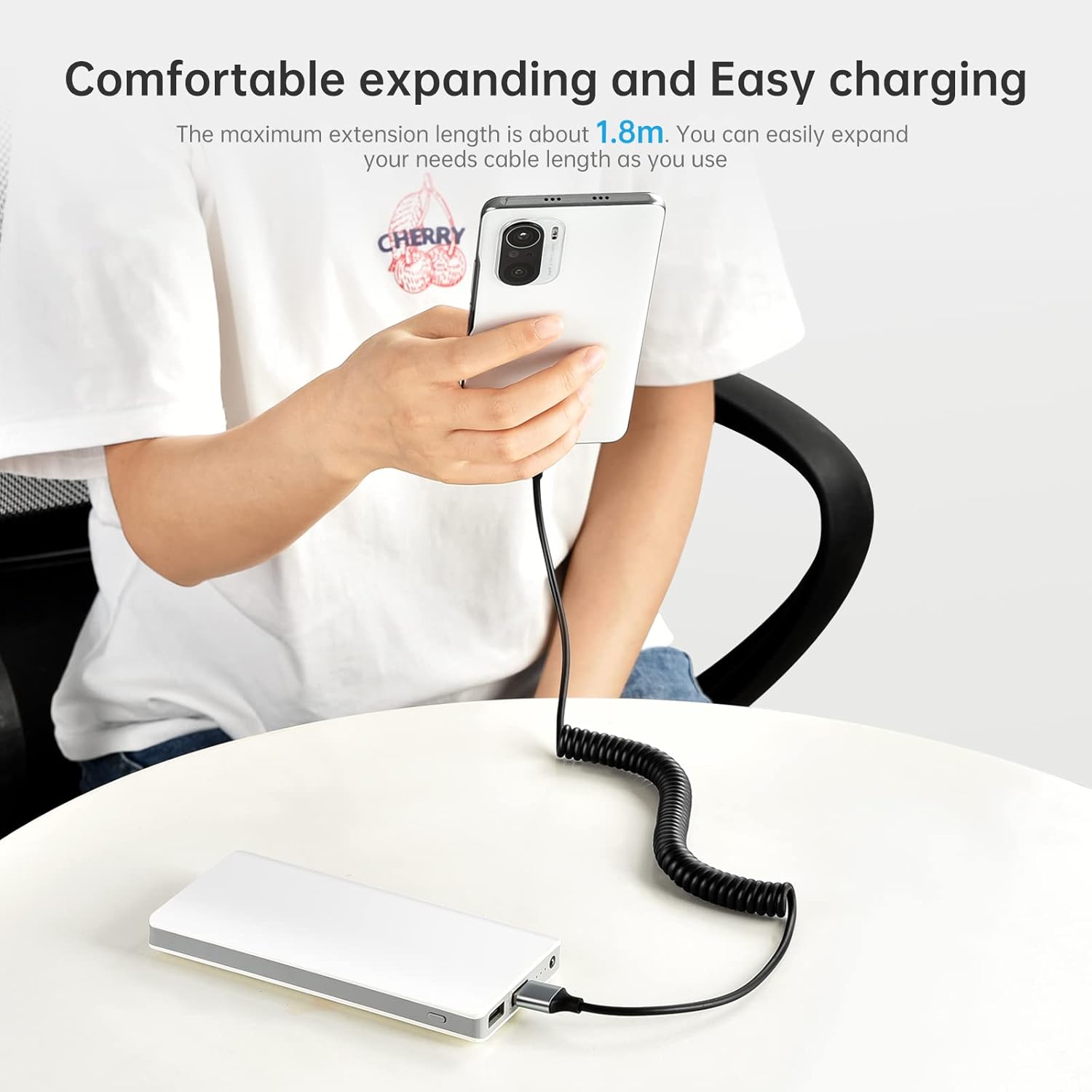 aceyoon Cable de carga rápida USB C, cable de transferencia de datos USB a USB C, cable de carga automática tipo C para automóvil, compatible con