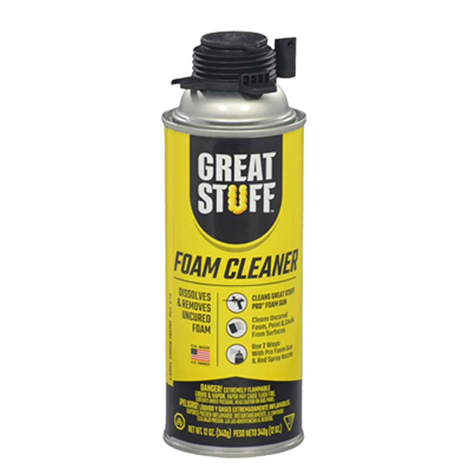 Great Stuff – Kit de sellador de espuma, Great Stuff Pro Gaps and Griacks de 24 onzas, gran pistola de espuma, gran limpiador de pistola de cosas de