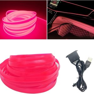 M.best – Luz de neón para decoración interior de automóvil con borde de 6 mm M.best – Luz de neón para decoración interior de automóvil con borde de 6 mm