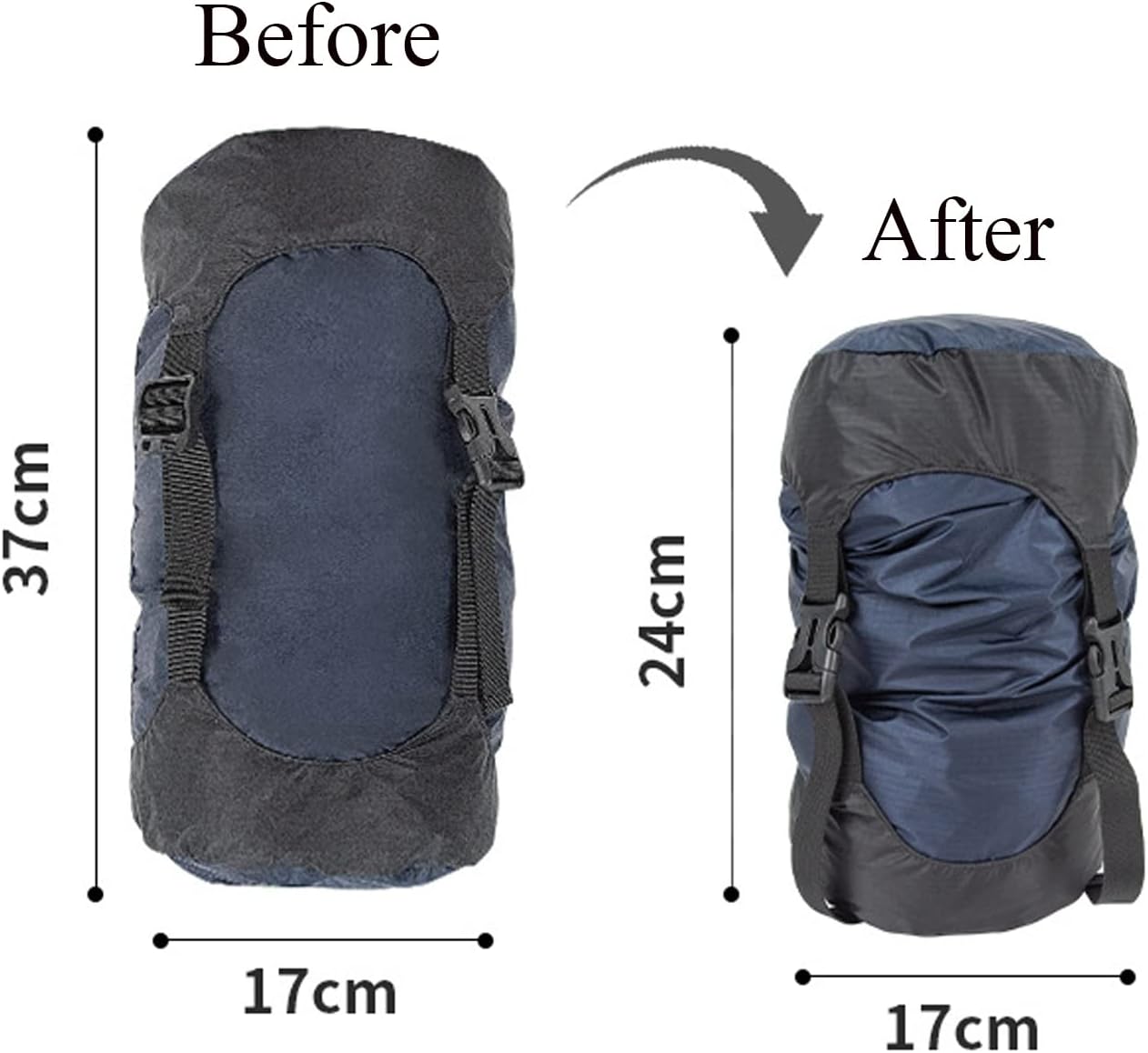 2 sacos de compresión de 8L18L25L35L, saco de dormir ligero, saco de compresión para camping, senderismo, viajes de mochilero