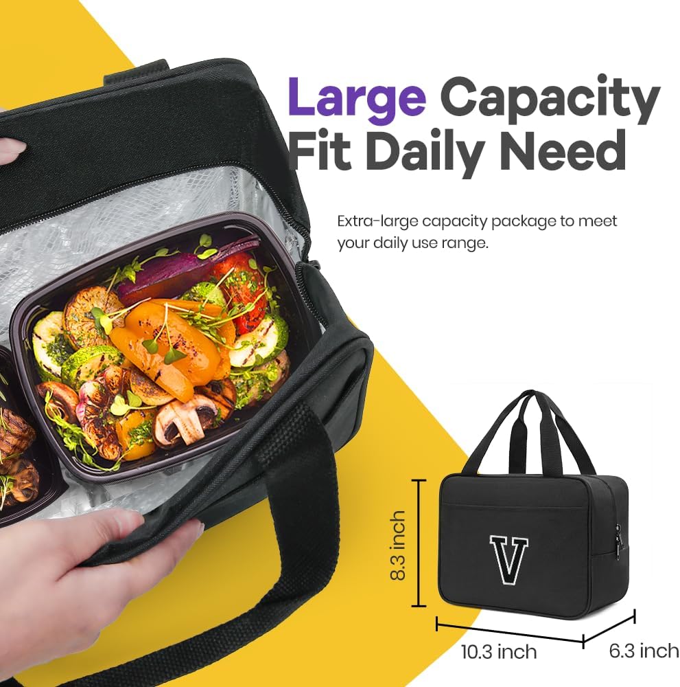 Lonchera para hombres, bolsa de almuerzo personalizada para el trabajo de mujeres, bolsa térmica de almuerzo reutilizable con aislamiento para