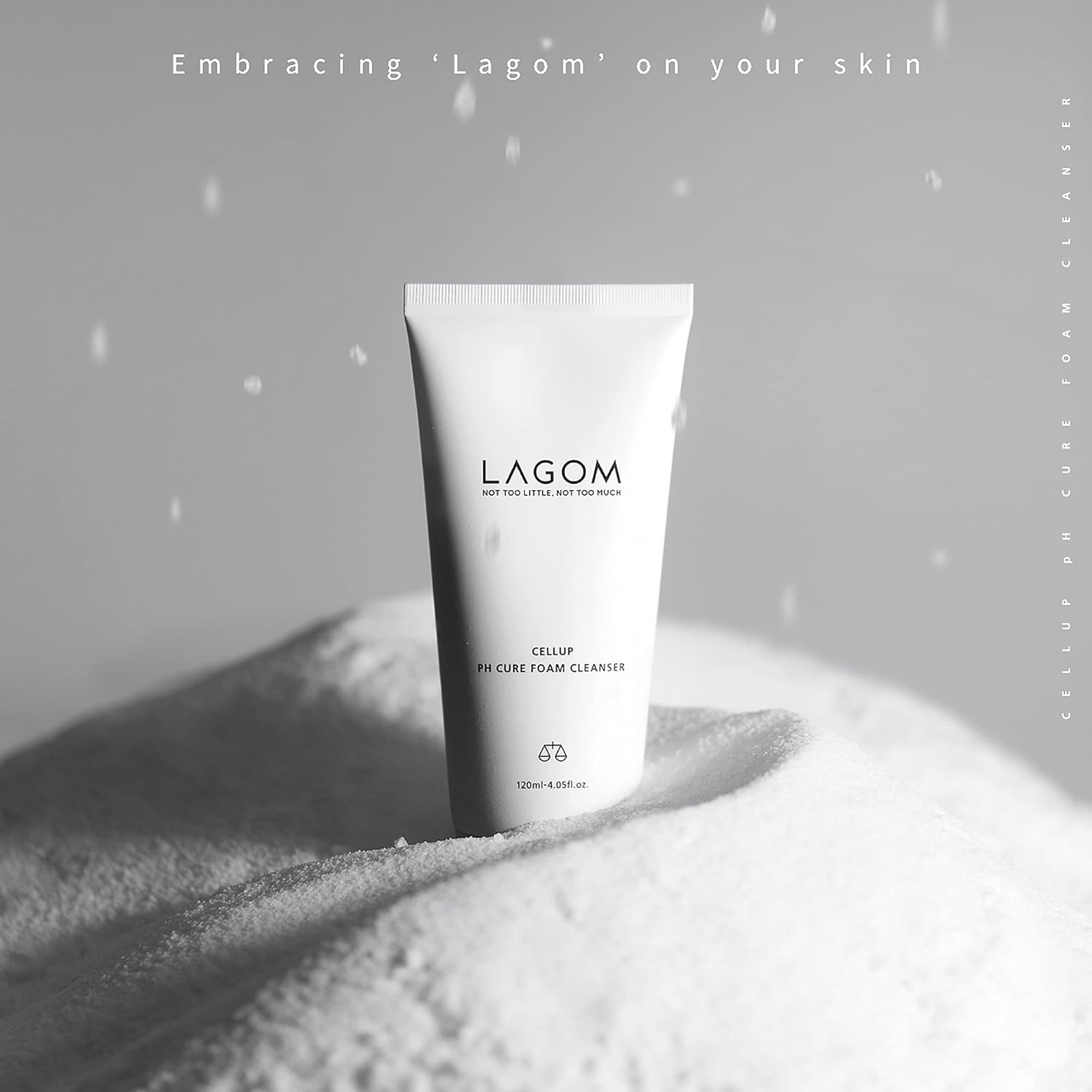 LAGOM Cellup – Limpiador de espuma para curar pH, crema de limpieza profunda natural, equilibrio de pH 5.5, subácidos, sin alcohol, suave, sedoso,