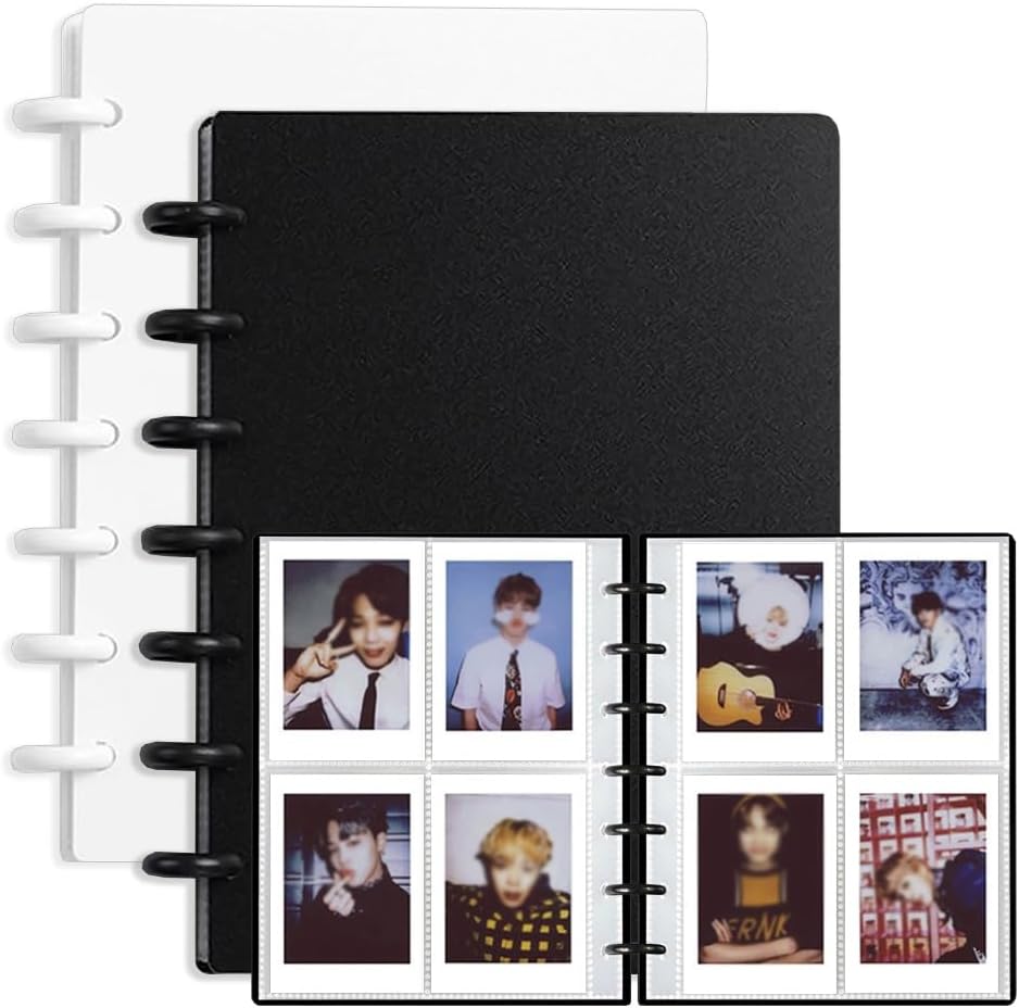 Paquete de 2 carpetas K-Pop para tarjetas fotográficas, 40 páginas internas, libro de tarjetas de fotos de 3 pulgadas, 2 páginas interiores de 20, 2