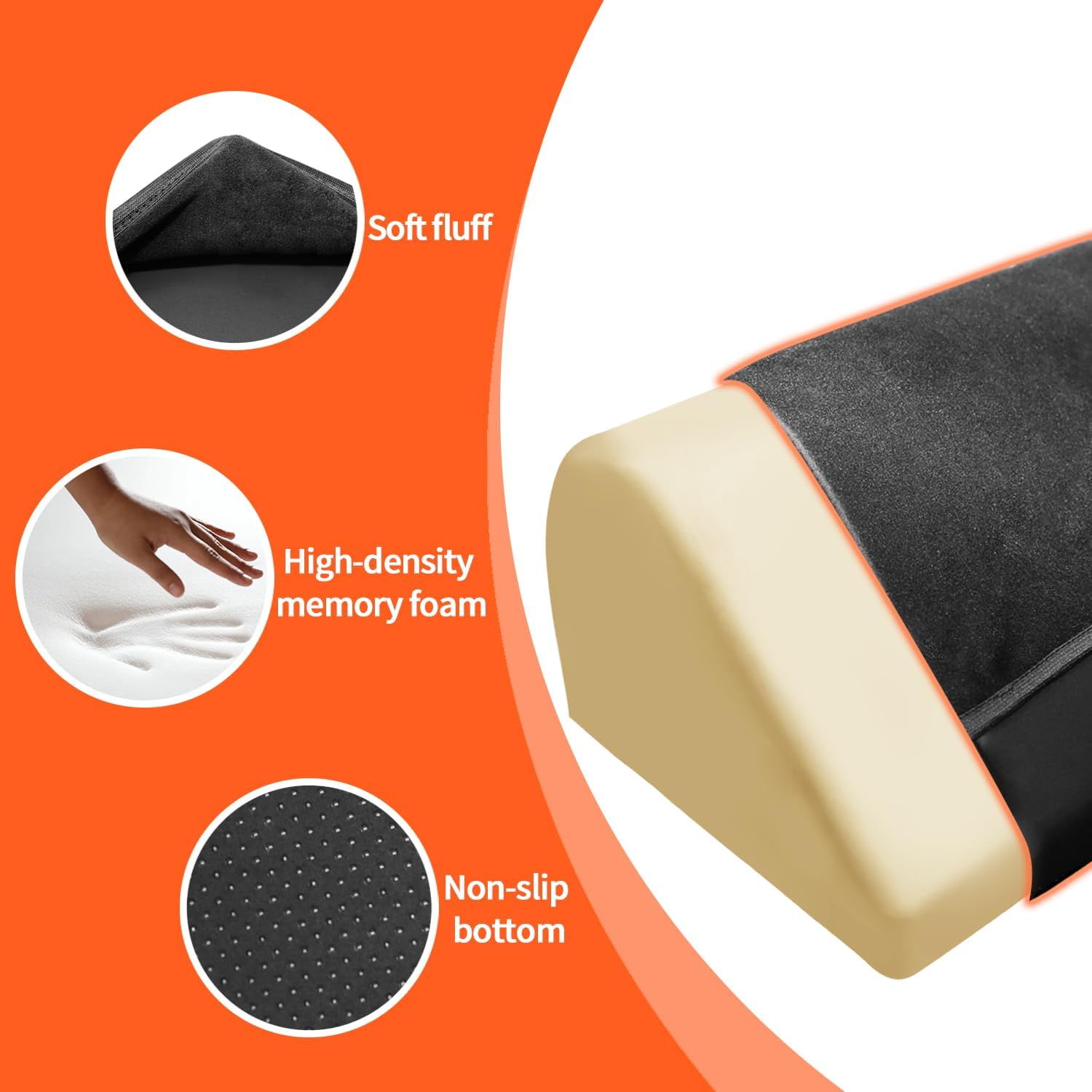 Reposapiés térmico para debajo del escritorio, 11 ajustes de temperatura, calentador de pies de espuma viscoelástica con funda lavable para alivio