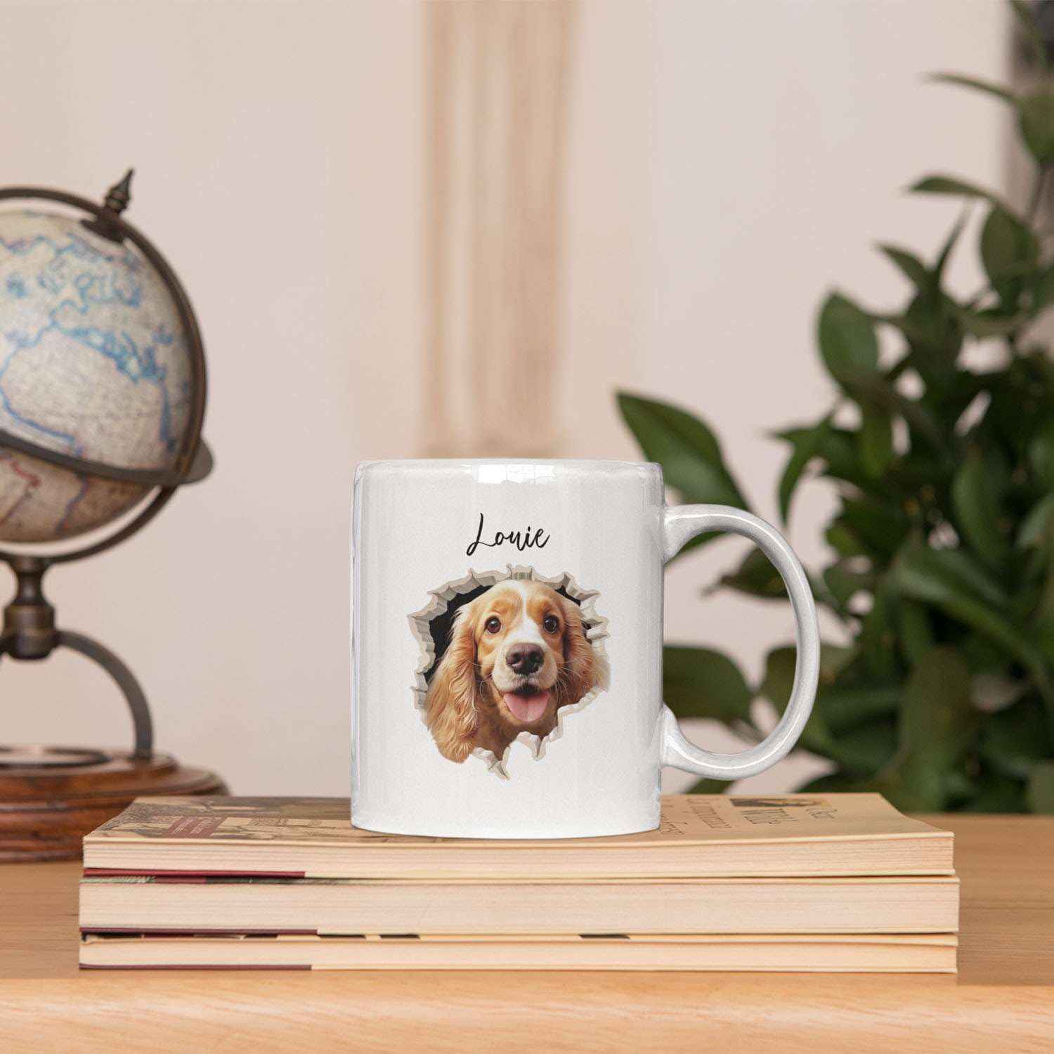 Special Customized With Cocker Spaniel Dog Coffee Mugs, Personalized Name Ceramic Tea Cups For Animal Lovers, Custom Meaningful Pet Design Mugs For