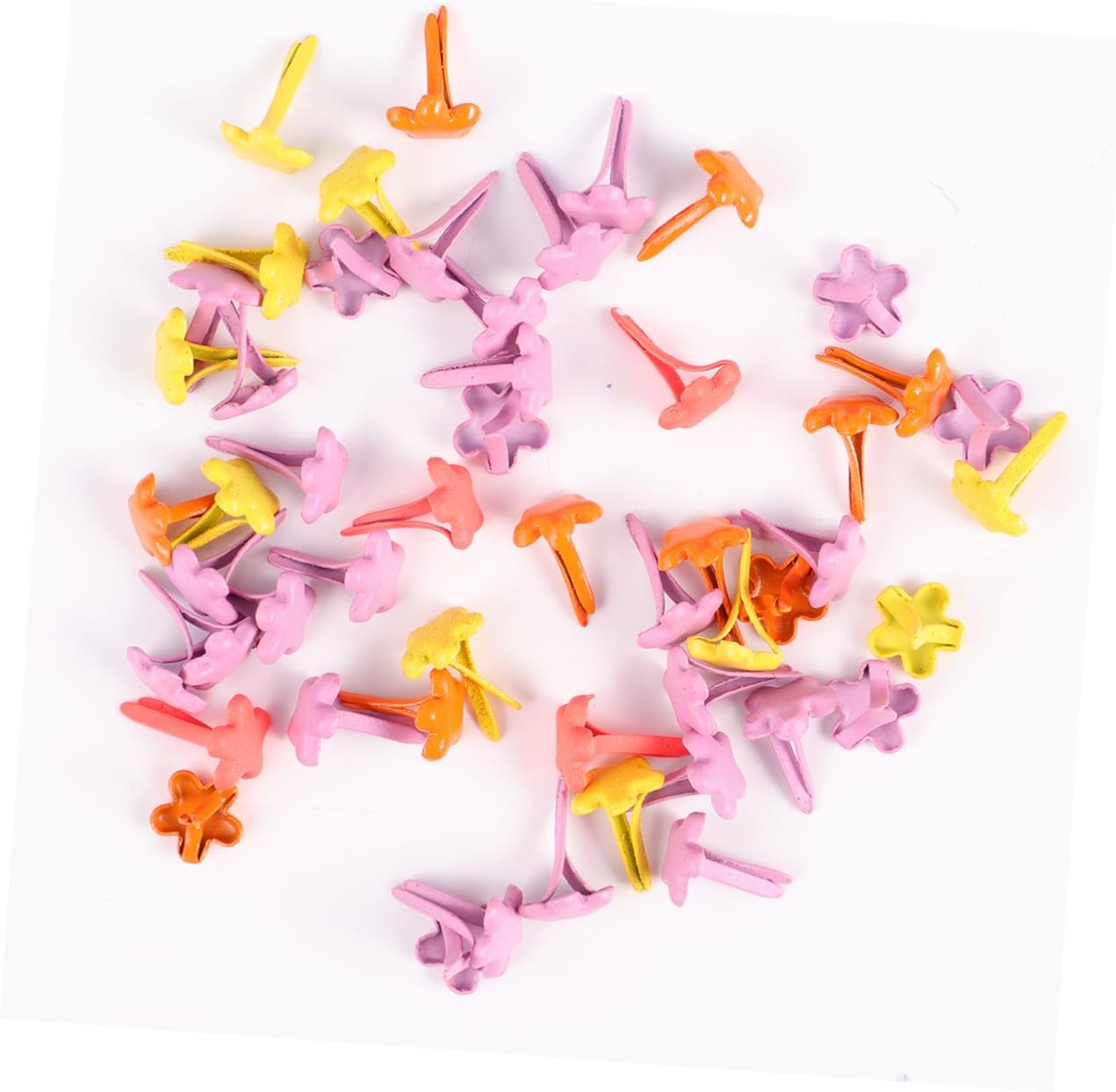 EXCEART 2 cajas de croissant de color clavo de papel tachuelas de papel para manualidades para niños, manualidades de latón