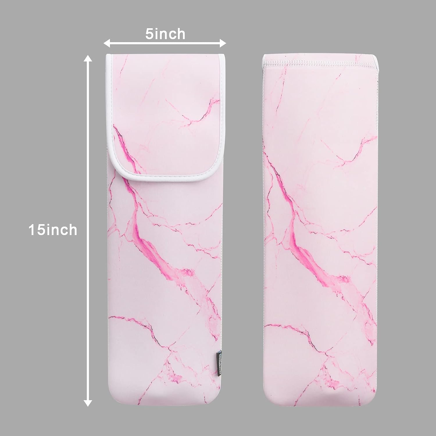 Bolsa de neopreno resistente al calor, funda universal para rizador, funda de viaje para rizador de hierro plano, para viajes, gimnasio u hogar, 15