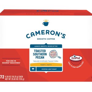 Cameron’s Coffee Cápsulas de una sola porción, sabor a nuez del sur tostada, 72 unidades (paquete de 1) Cameron’s Coffee Cápsulas de una sola porción, sabor a nuez del sur tostada, 72 unidades (paquete de 1)