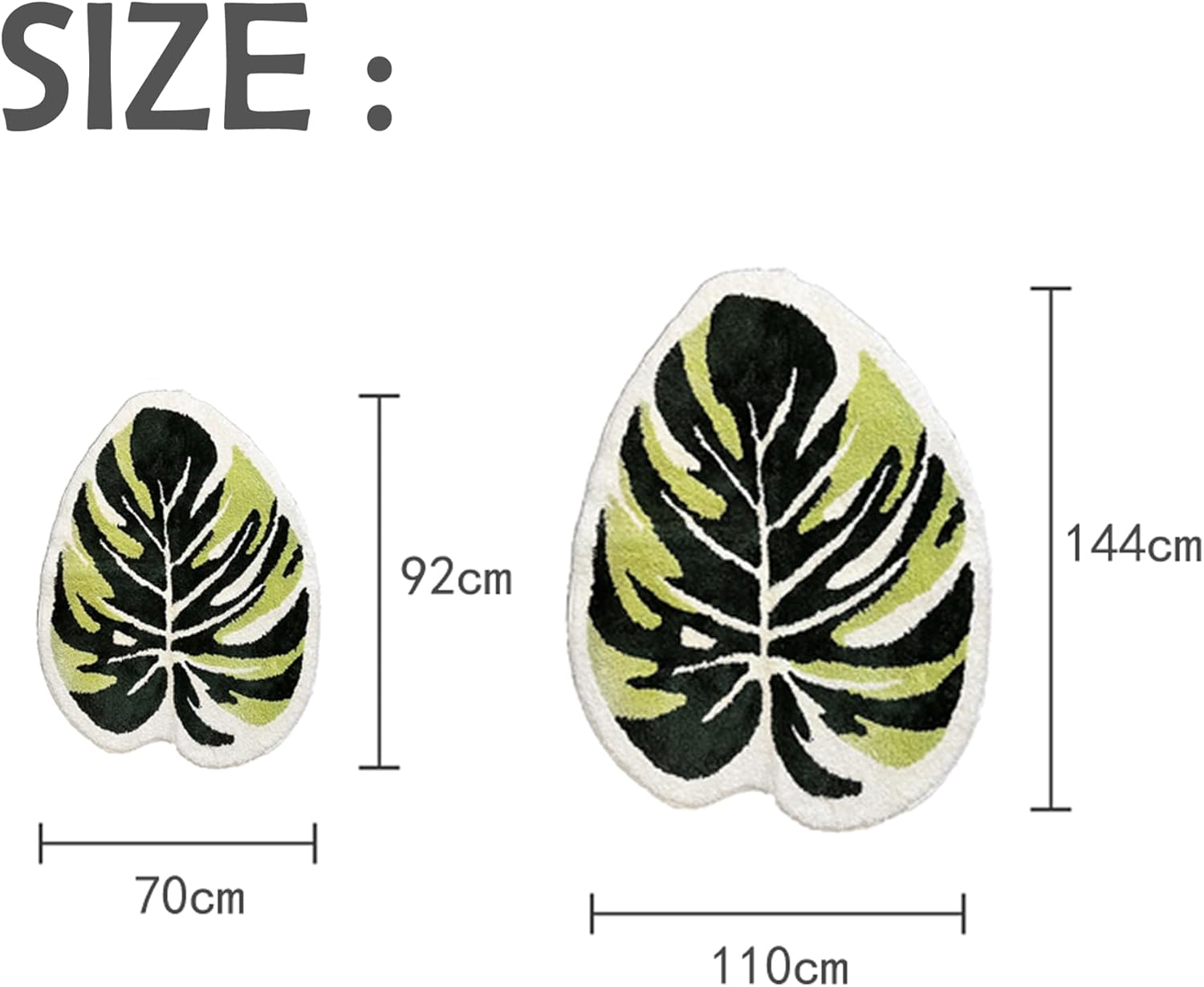 Alfombra de baño antideslizante con diseño de hojas de Monstera, ultra suave, lavable, para niños y mascotas, tapete para dormitorio, sala de estar,