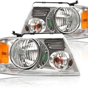 Faros delanteros compatibles con Ford F-150 Pickup 04-0806-08 Lincoln Mark LT, (no para modelos 04 F150 HeritageFlareside Beds), lente transparente, Faros delanteros compatibles con Ford F-150 Pickup 04-0806-08 Lincoln Mark LT, (no para modelos 04 F150 HeritageFlareside Beds), lente transparente,