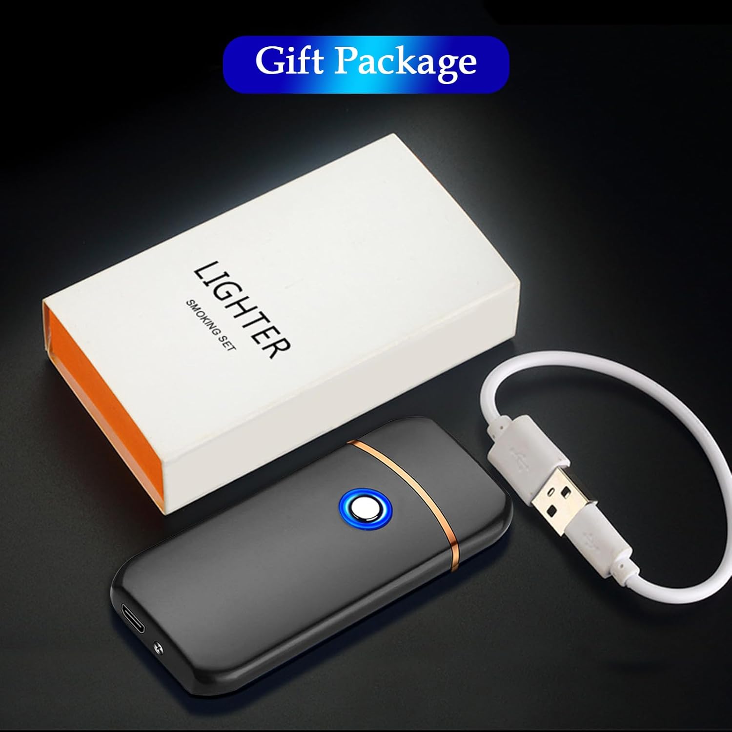 Encendedor electrónico, encendedor eléctrico, encendedor inteligente recargable por USB, encendedores geniales, encendido de doble cara, resistente