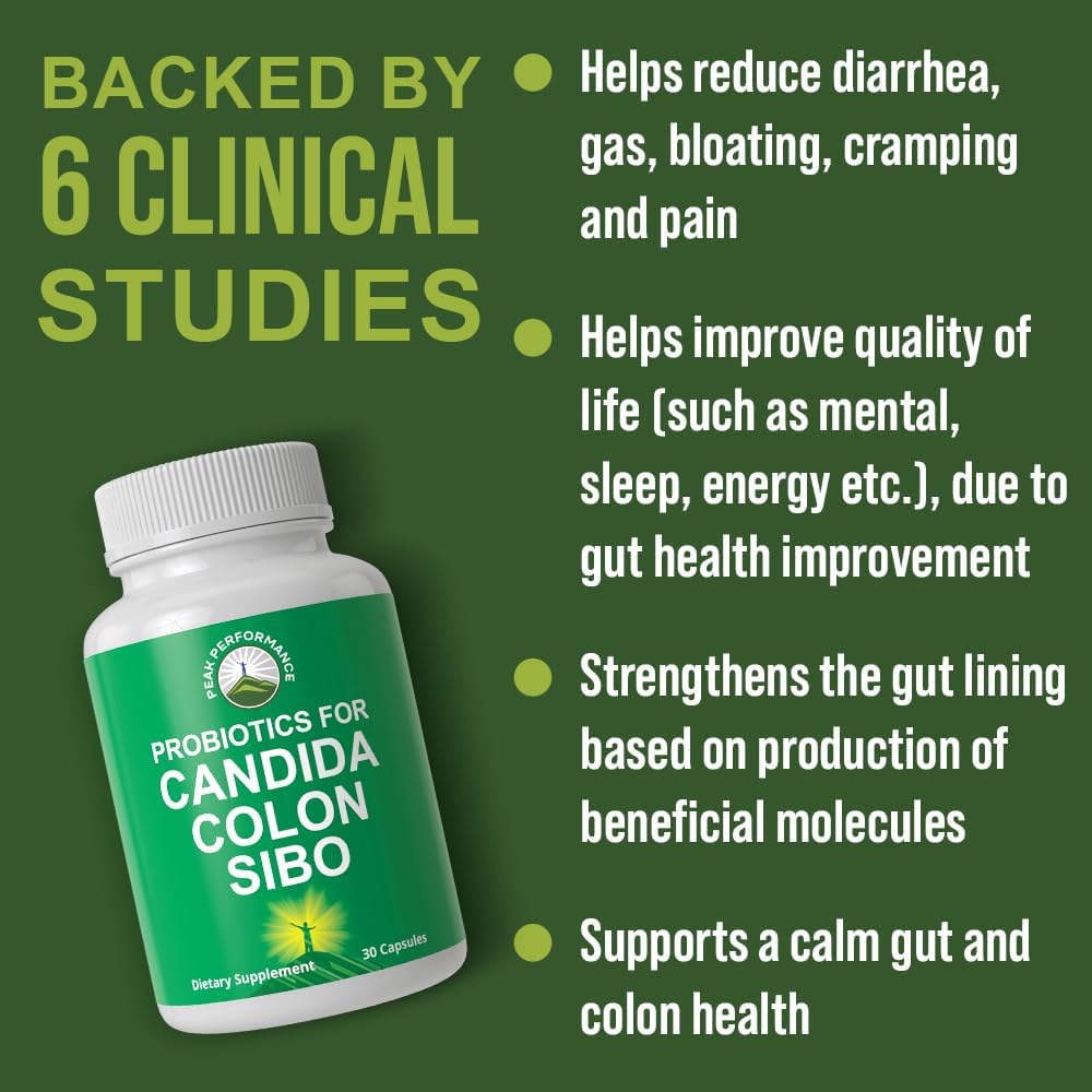 Probiotics for Candida, Colon Cleanse, IBS, and SIBO Support. Doctor Recommended Proprietary Microbiome Reset Probiotic Supplement. Gut Health and