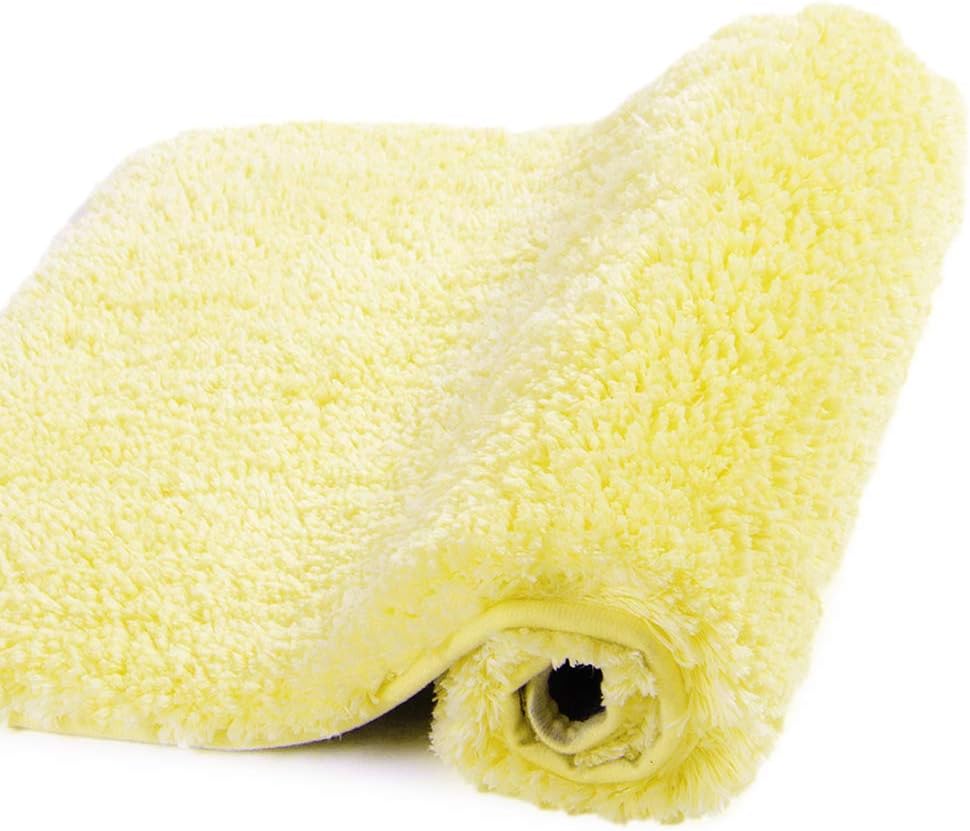 Walensee – Tapete de baño antideslizante, absorbente, microfibra suave, peludo, lavable a máquina, felpa gruesa para ducha (20 x 32 pulgadas,
