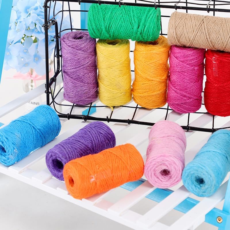 Yeehanddraft – Cordel de yute natural de 164328 pies, cuerda de regalo para manualidades, cuerda de embalaje duradera