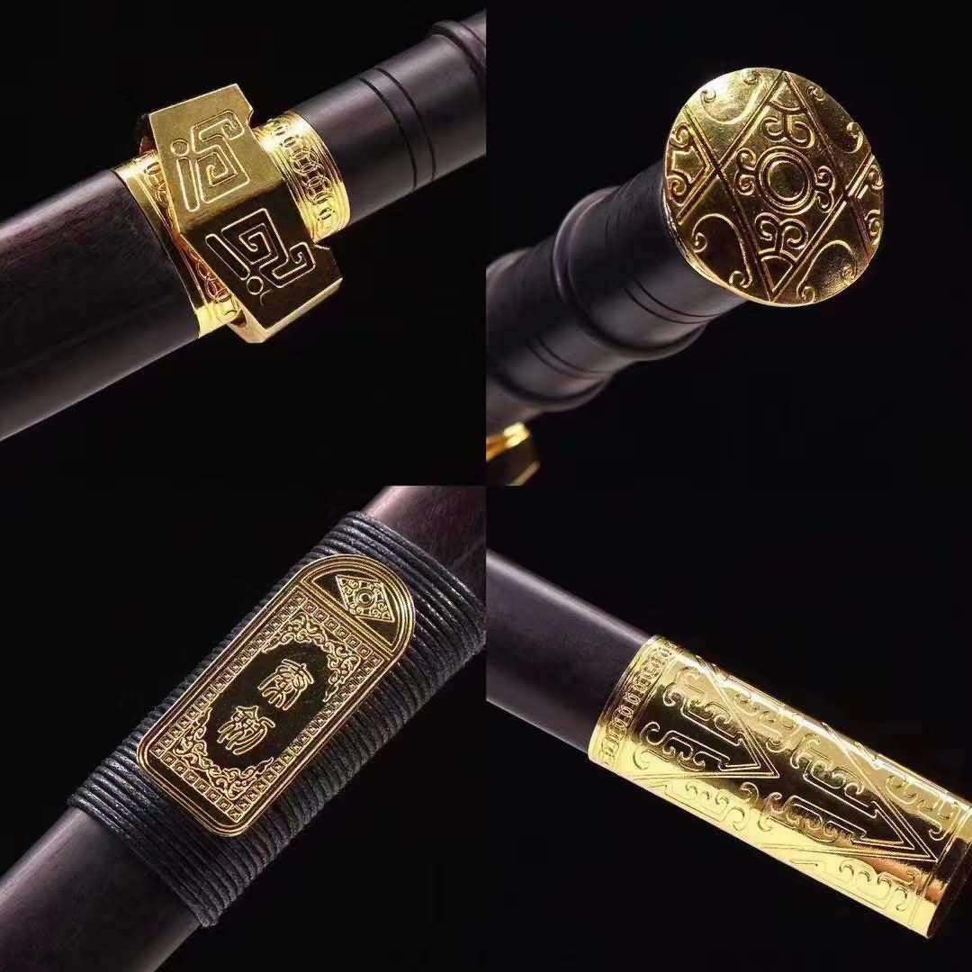 Qinshi Huang firstemperor espadas chinas forjadas hoja azul de acero de alto carbono