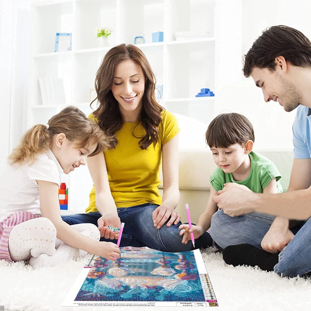 Mowana Kits de arte de diamantes 5D para adultos, kit de pintura de diamante 5D para adultos, para regalo y decoración de pared del hogar (11.8 x