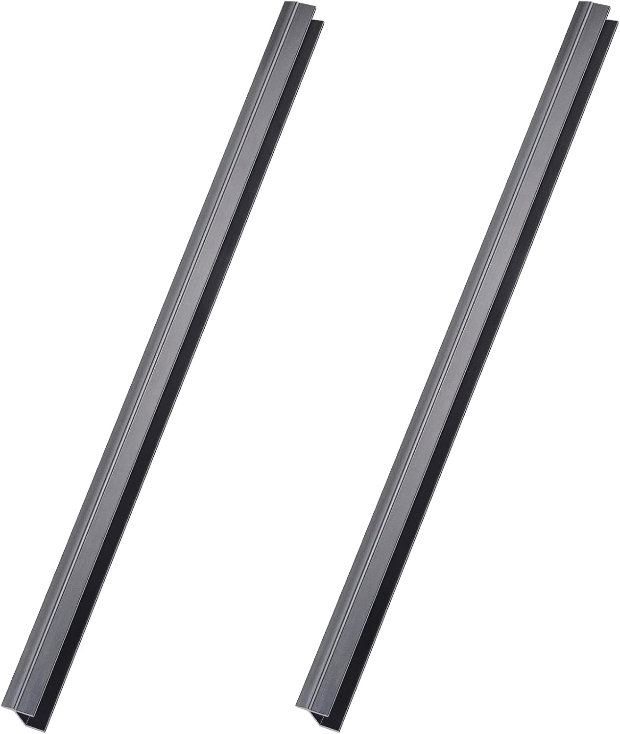 2 rieles de PVC para colgar archivos, color negro, para archivadores colgantes, 12 lados de cajón, tamaño carta, organizador de archivos colgantes