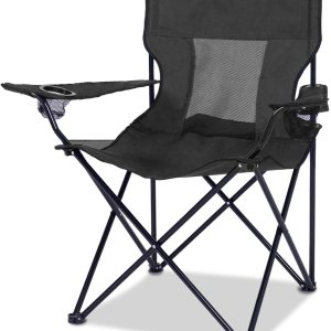 ONENESS Silla de camping, silla de pesca plegable portátil para picnic al aire libre con 2 portavasos para pesca, deportes, playa y camping ONENESS Silla de camping, silla de pesca plegable portátil para picnic al aire libre con 2 portavasos para pesca, deportes, playa y camping