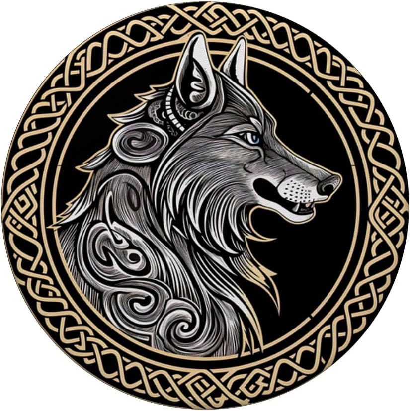 Símbolo vikingo Fenrir – Monstruoso lobo nórdico mitología PopSockets PopGrip estándar