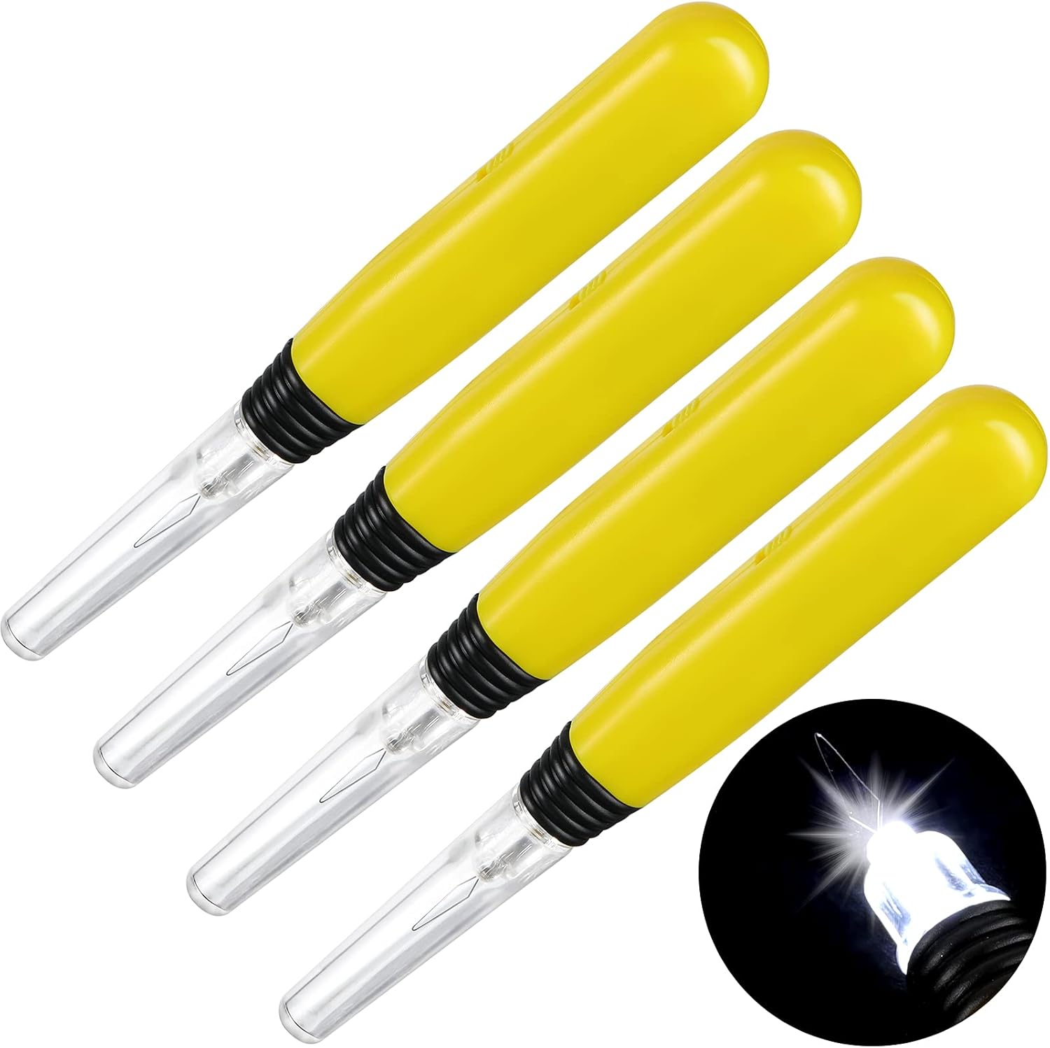 Enhebrador de agujas LED, herramientas de costura, lazo de alambre de plástico iluminado, enhebrador de agujas de bricolaje, herramienta de costura