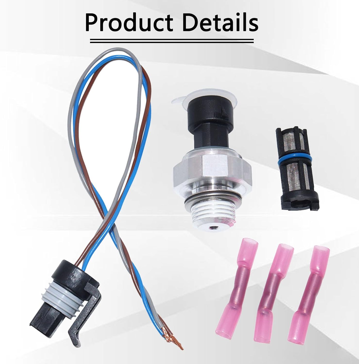 Interruptor del sensor de presión de aceite del motor con filtro de pantalla y enchufe D1846A compatible con Chevrolet Chevy Silverado GMC Sierra