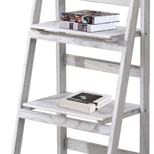 ECOMEX Estantería plegable de 4 niveles para el hogar, dormitorio, oficina, pintura blanca ECOMEX Estantería plegable de 4 niveles para el hogar, dormitorio, oficina, pintura blanca