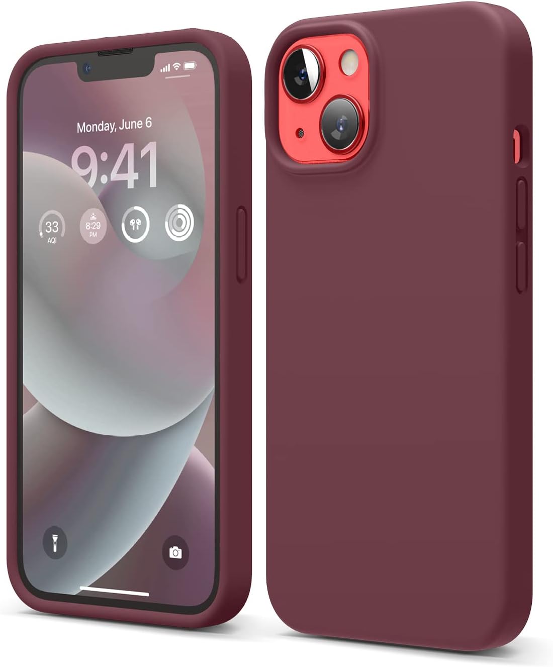 elago Compatible con iPhone 14, funda de silicona líquida, funda protectora de cuerpo completo, a prueba de golpes, funda delgada para teléfono,