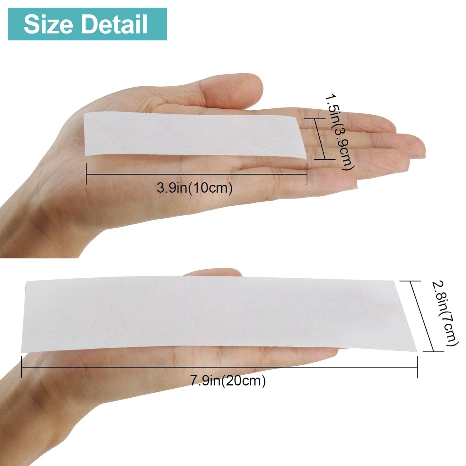 300 tiras de cera, tiras de cera no tejidas para cera de azúcar y cera suave, papel de cera depilatorio agradable al tacto para cejas, cara, bikini,