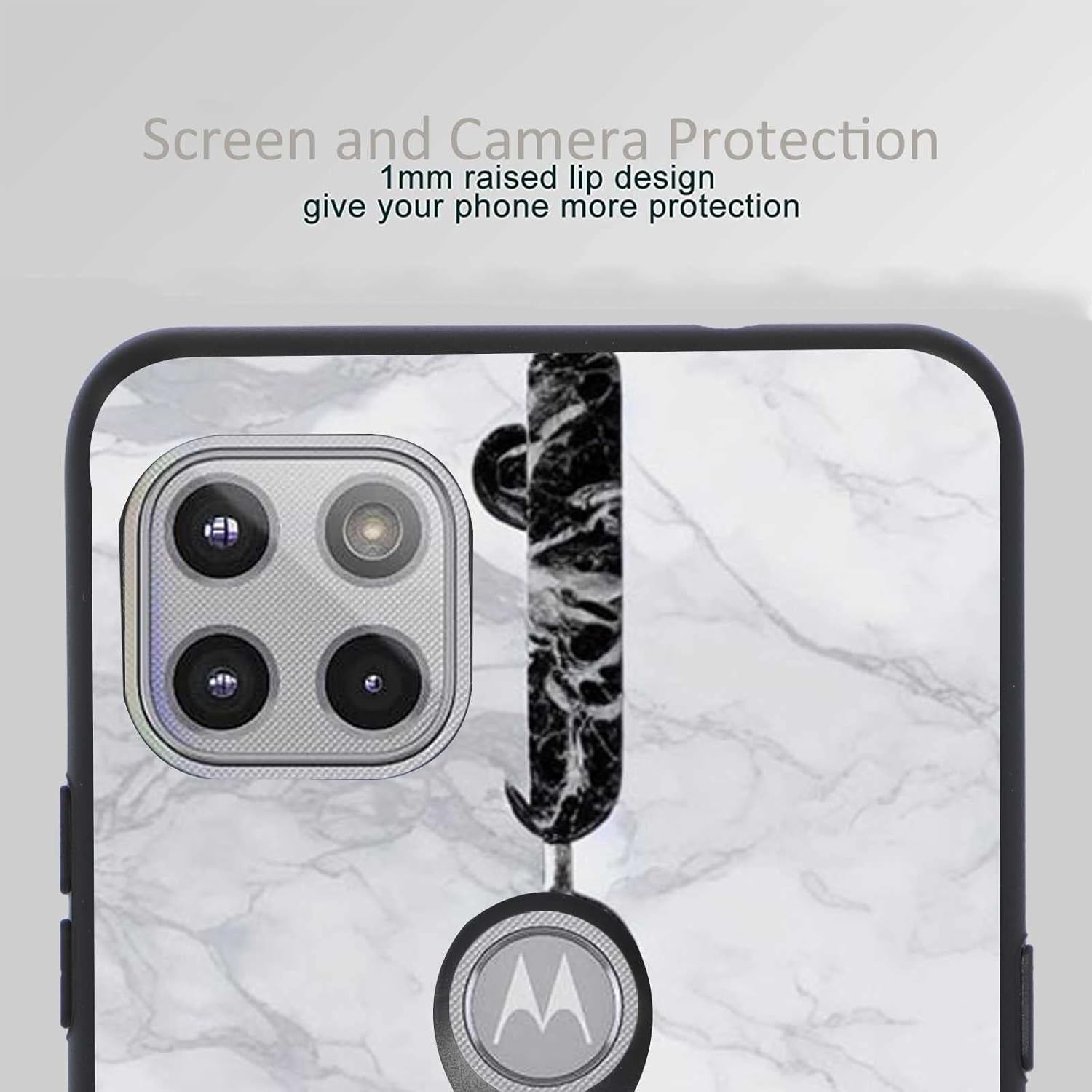 Funda protectora de silicona suave compatible con Moto One 5G AceMotorola G 5G, diseño de anclaje de mármol para Moto para mujeres y hombres, funda