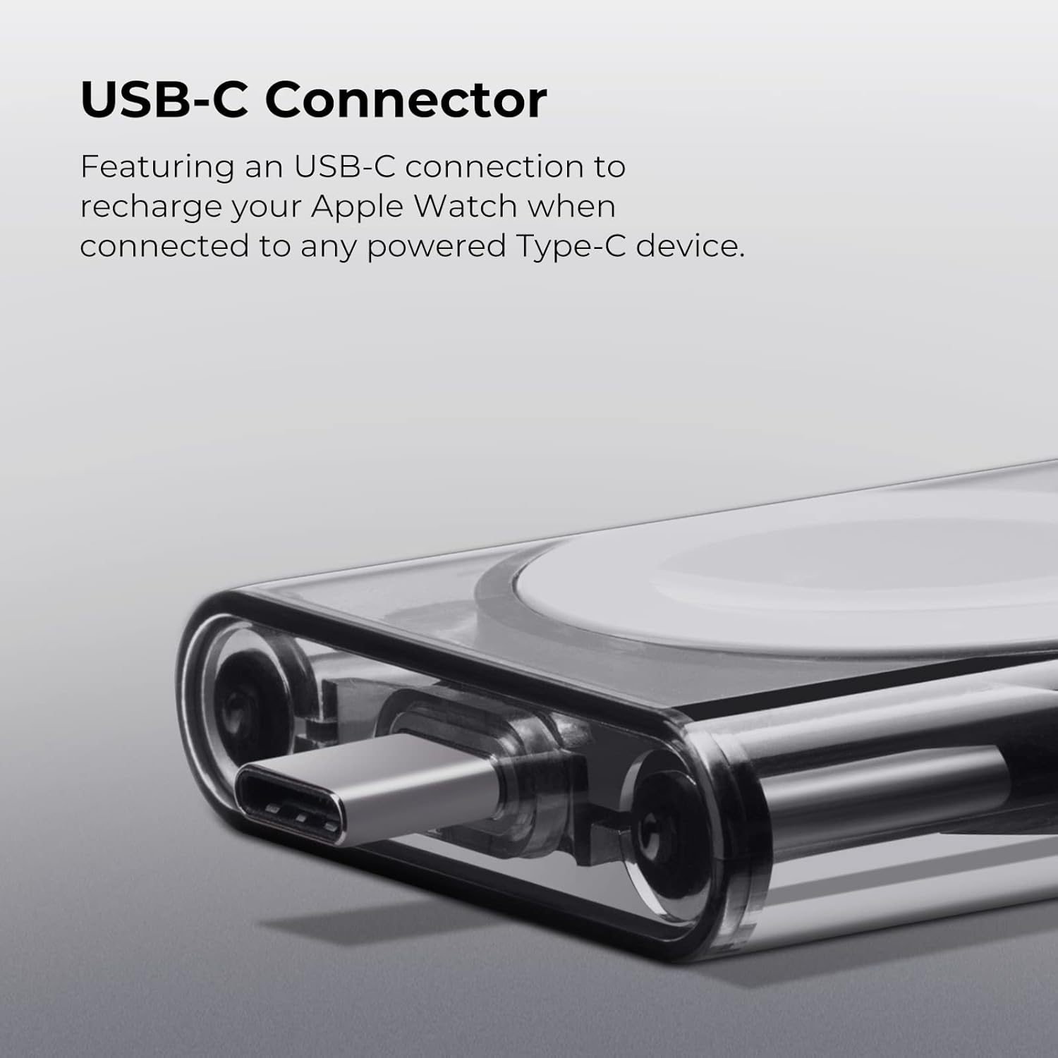 PITAKA Power Dongle para Apple Watch, cargador magnético inalámbrico portátil con certificación MFi USB C compatible con Apple Watch Series 7SE654321