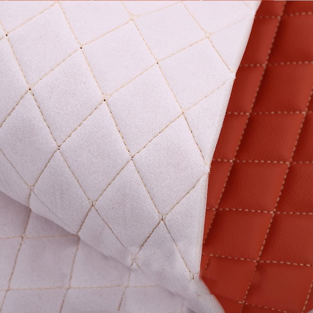 LANOBA Tela de espuma acolchada de vinilo, hilo de varios patrones, material de piel sintética, tapicería, cabeceros de muebles, tela interior