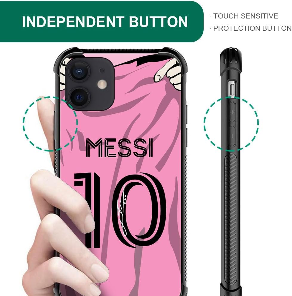 Henok Funda compatible con iPhone 11, camiseta de fútbol HS de EE. UU., diseño retro rosa con antideslizante, a prueba de golpes, protección de