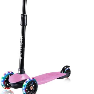 Patinete de 3 ruedas para niños de 3 a 5 años, scooter con ruedas de luz LED, scooter para niños con altura ajustable, inclinación para conducir, Patinete de 3 ruedas para niños de 3 a 5 años, scooter con ruedas de luz LED, scooter para niños con altura ajustable, inclinación para conducir,