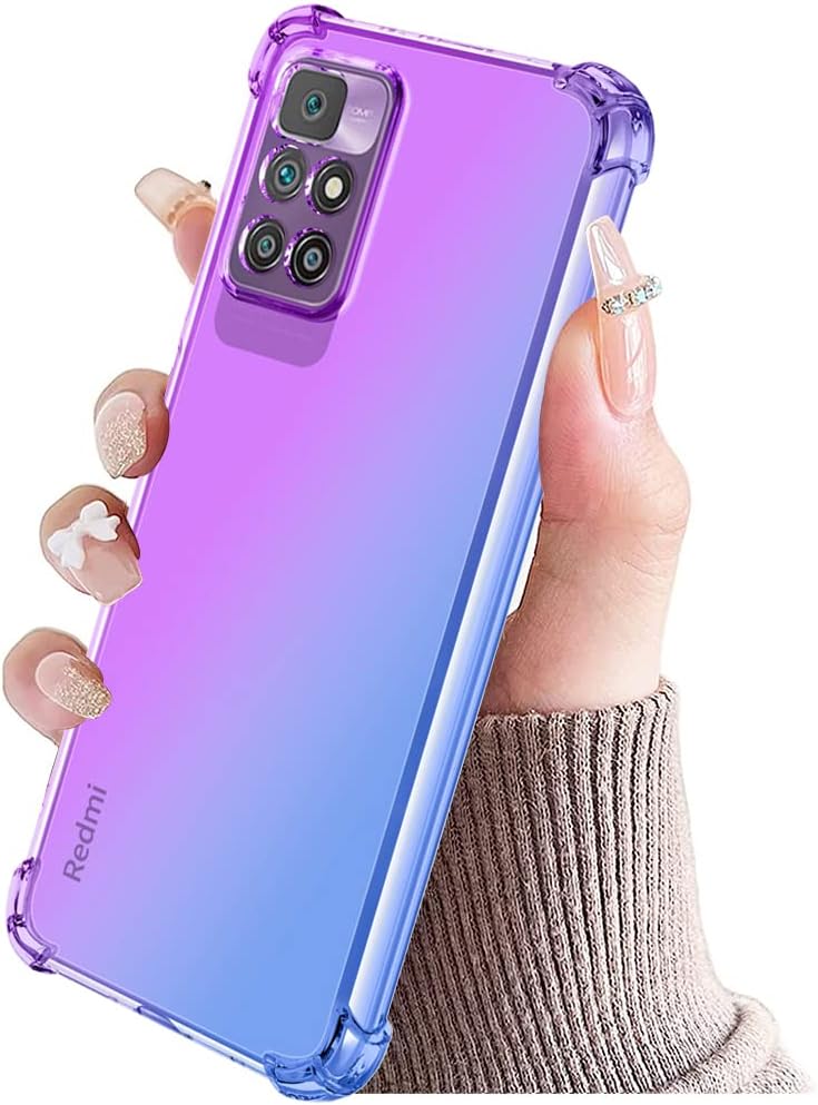 Funda para Xiaomi Redmi 10 Redmi 10 Prime Redmi 10 2022, funda transparente degradada delgada antiarañazos TPU a prueba de golpes Funda protectora
