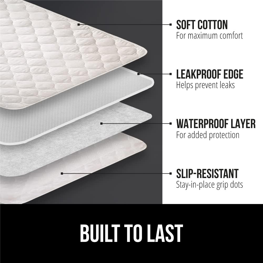 Gorilla Grip Cubierta para colchón resistente a filtraciones Cubierta para colchón de niños pequeños con incontinencia con certificación de