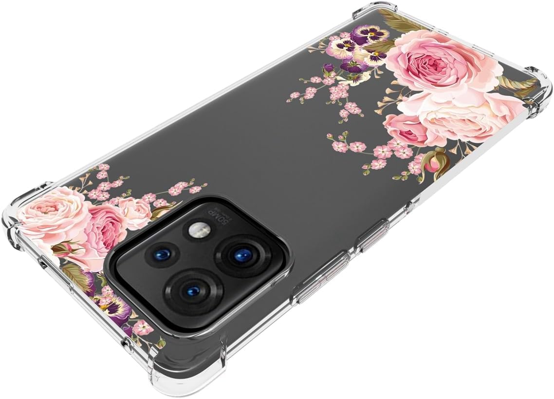 Ueokeird Funda de teléfono para Motorola Edge Plus 2023Moto X40Moto X40 Pro XT2301-5, funda protectora delgada a prueba de golpes con patrón floral