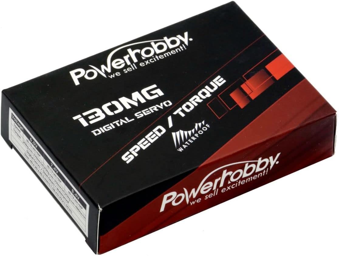Powerhobby 130 MG 110 66.1lbs Engranaje de metal de alta velocidad impermeable HV Servo