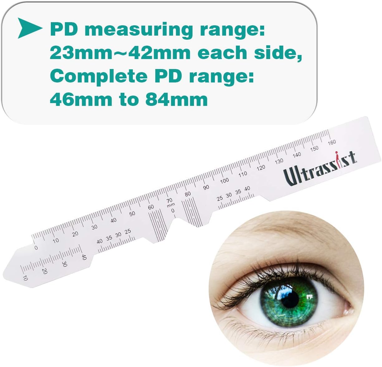 Pupilómetros para medir la distancia pupilar (PD), regla PD transparente, herramienta esencial para medición de PD simple o doble PD