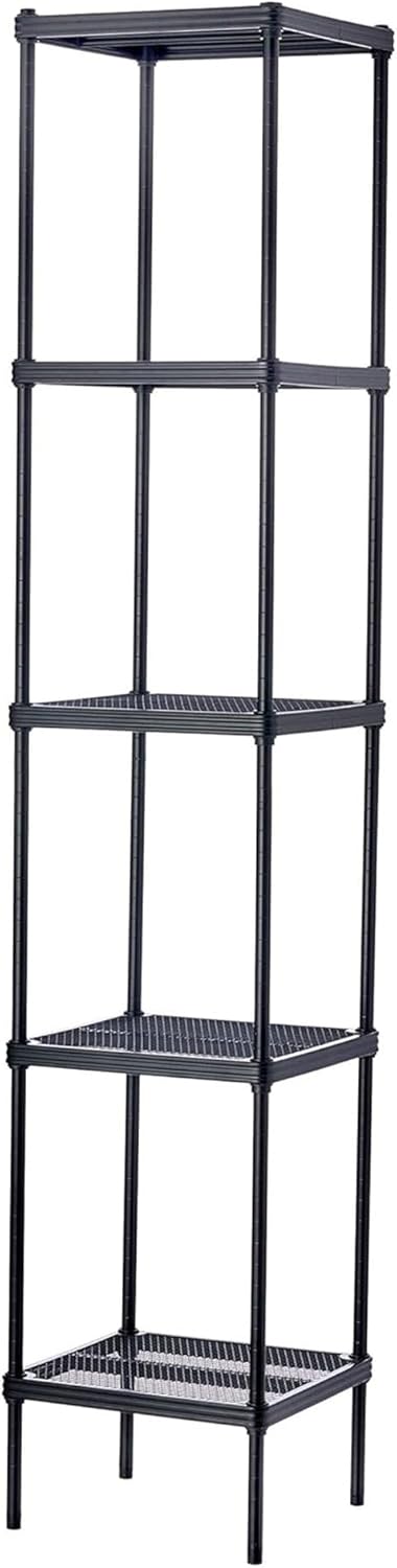 Design Ideas MeshWorks – Estantería de almacenamiento de metal de 5 niveles de tamaño completo para cocina, oficina u organización de garaje, 13.8 x