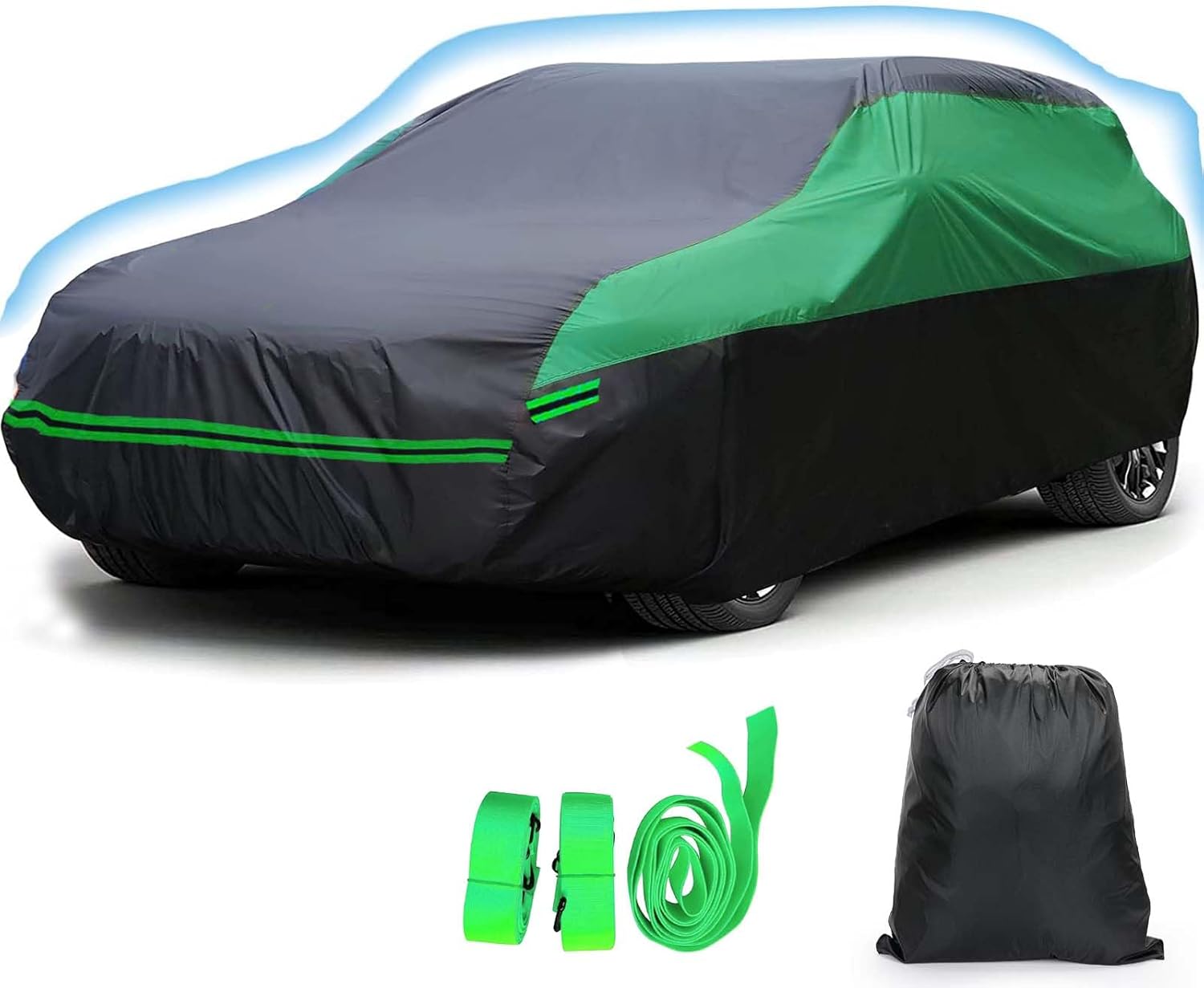 Big Ant Funda impermeable para automóvil para todo tipo de clima, ajuste universal para sedán, Ford Mustang, Chevy CamaroMalibu, Kia Optima, Hyundai